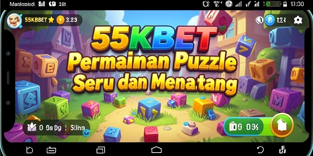 Tampilan gameplay seru di 55KBET dengan teka-teki menarik.