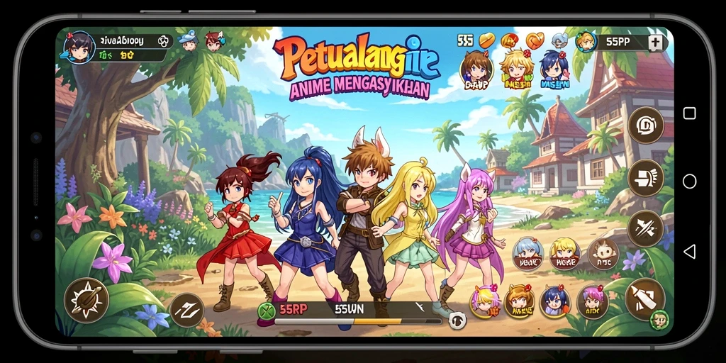 Gameplay seru dan karakter anime yang menakjubkan dalam 55RP.