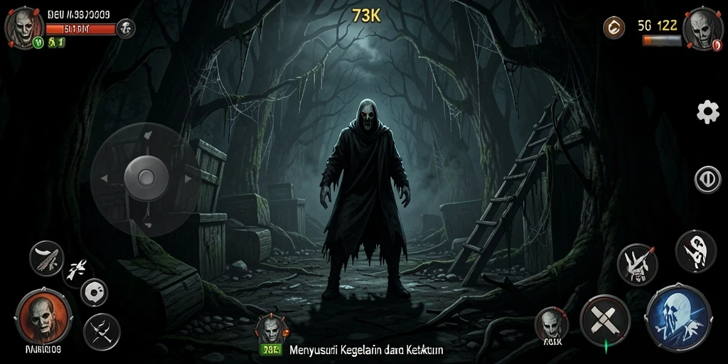 Tampak menegangkan saat menjelajahi lokasi angker dalam 73K.