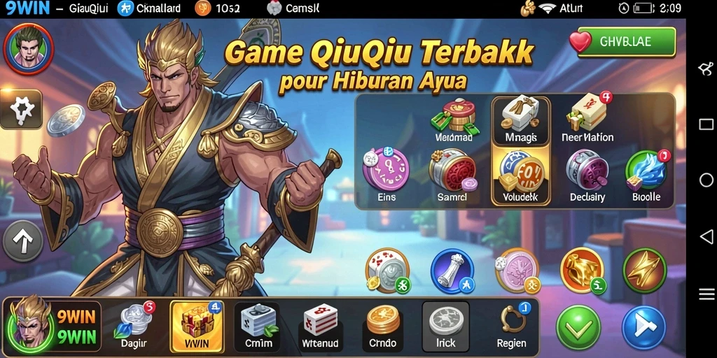Tampilan gameplay QiuQiu yang mendebarkan di 9WIN.