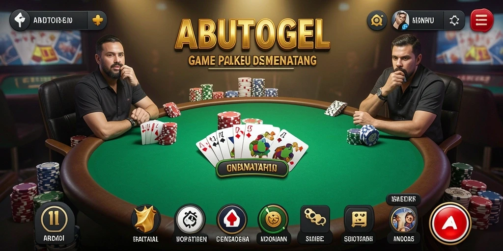 Tampilan gameplay Poker yang mendebarkan di ABUTOGEL.
