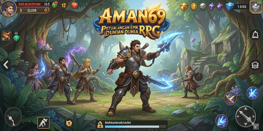 Tampilan gameplay RPG AMAN69 yang seru dan penuh aksi.