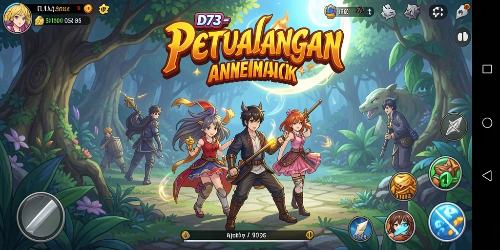 Tampilan menakjubkan dari gameplay D73 dalam dunia Anime.