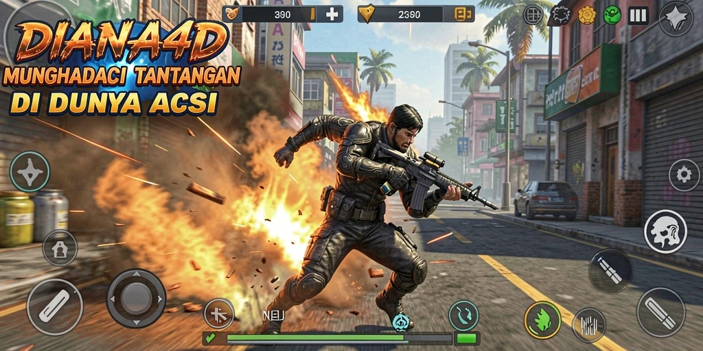 Tangkapan layar menampilkan momen aksi mendebarkan dalam DIANA4D.