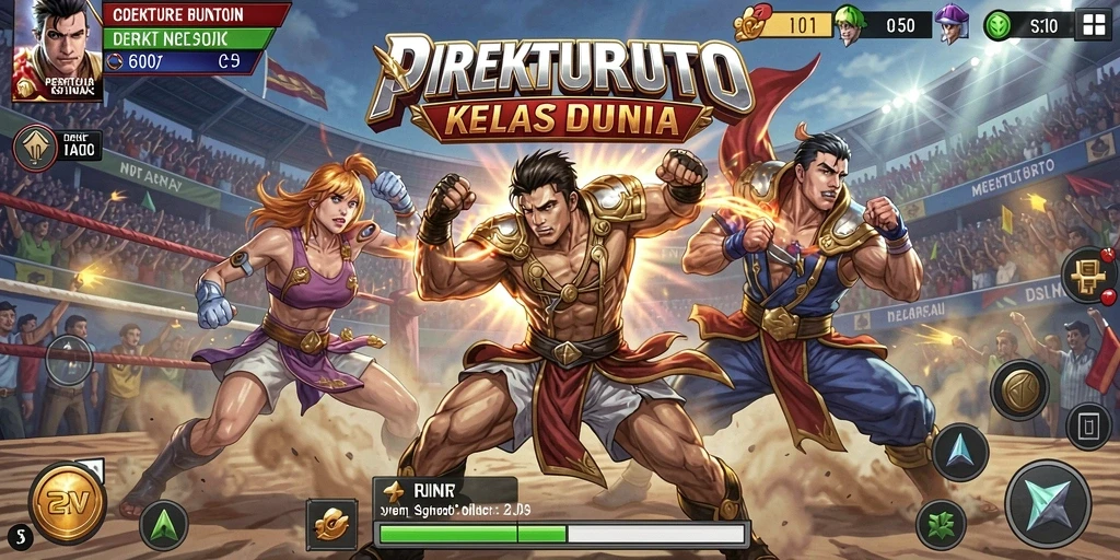 Tampilan seru dari pertempuran dalam DIREKTURTOTO.