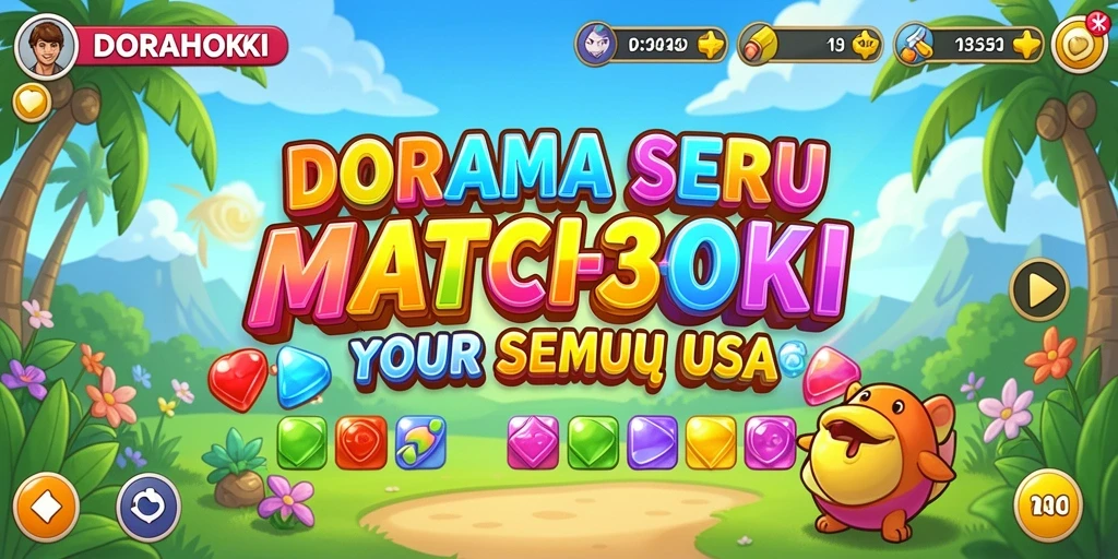 Tampilan gameplay seru dan menantang di DORAHOKI.