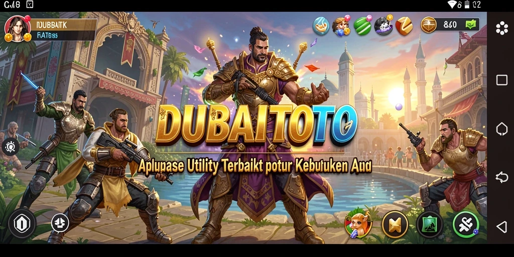 Screenshot utama DUBAITOTO menunjukkan antarmuka aplikasi yang sederhana dan efektif.