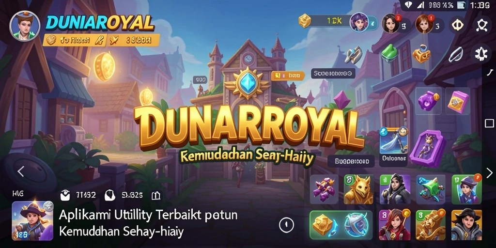 Tampilan antarmuka DUNIAROYAL yang user-friendly dan fungsional.