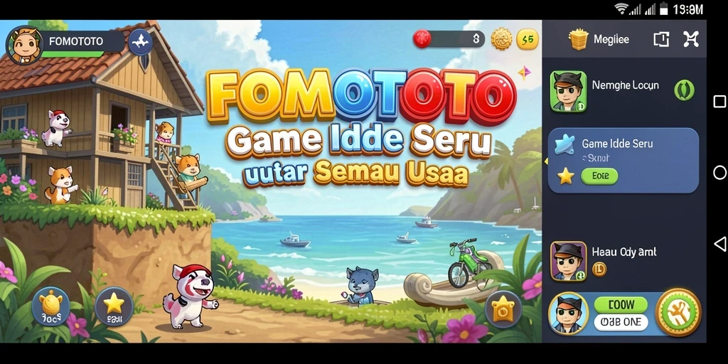 Tampilan gameplay seru dan menawan di FOMOTOTO.