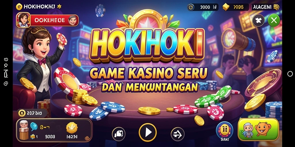 Screenshot HOKIHOKI menampilkan aksi seru permainan Kasino.