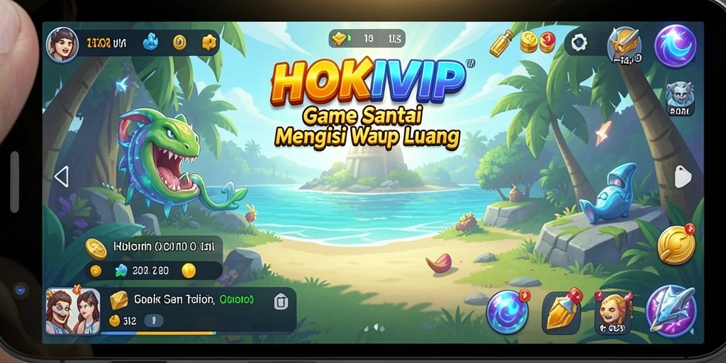 Tampilan gameplay HOKIVIP yang ceria dan menarik.