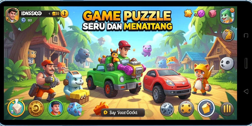 Tampilan gameplay seru IDNSCORE dengan berbagai teka-teki.
