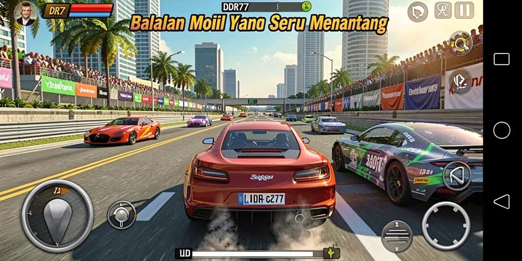 Tampilan screenshot dari gameplay balapan seru di IDR77.