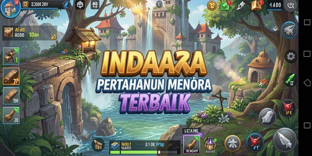 Ilustrasi gameplay menara pertahanan yang strategis dan mendebarkan.