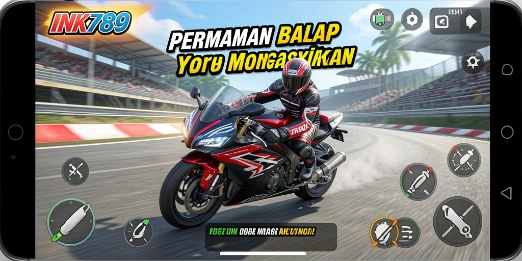 Gameplay balap motor yang mendebarkan di INK789.