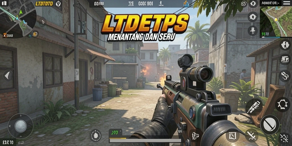 Gameplay LTDTOTO menampilkan aksi seru dalam pertarungan TPS.