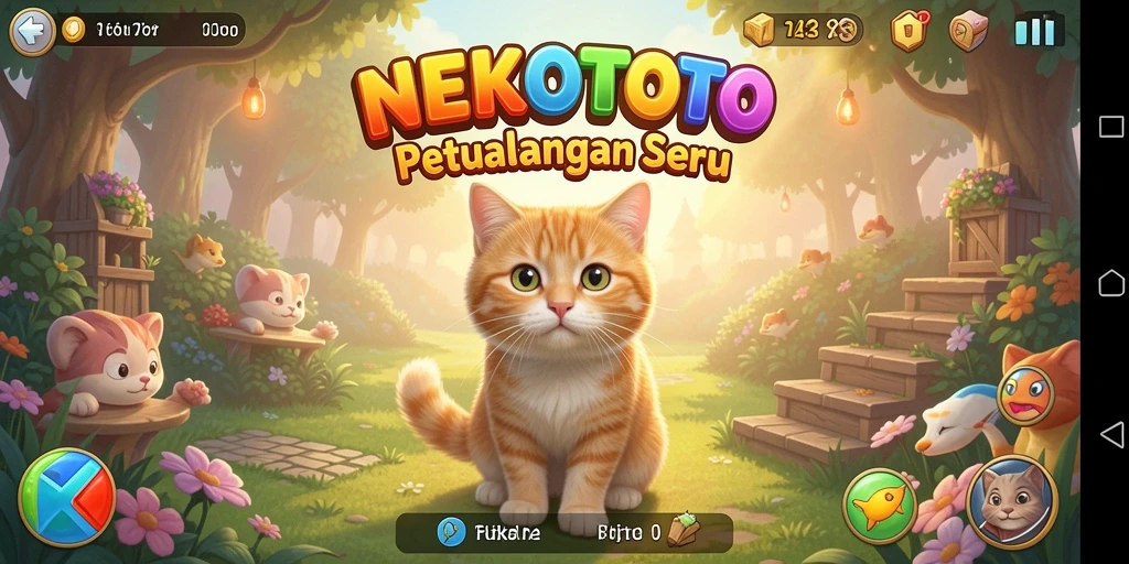 Gameplay lucu dengan kucing-kucing yang menggemaskan.