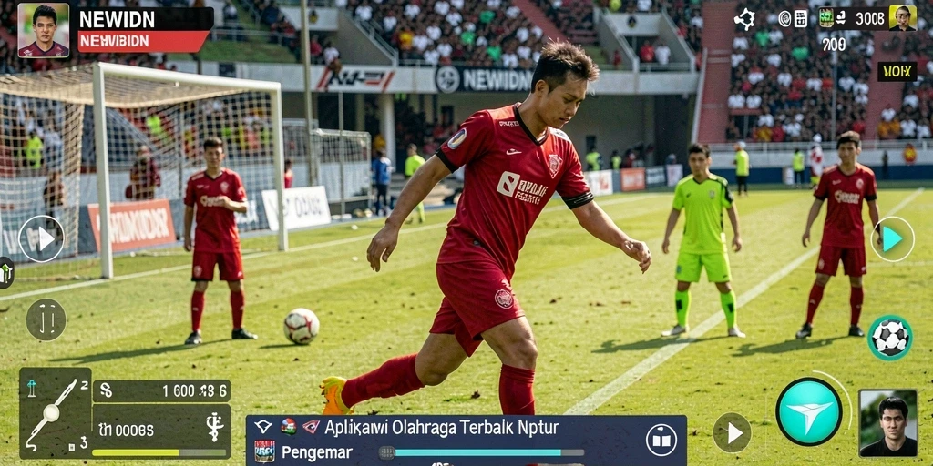 Screenshot gameplay NEWIDN menampilkan berbagai fitur menarik olahraga.