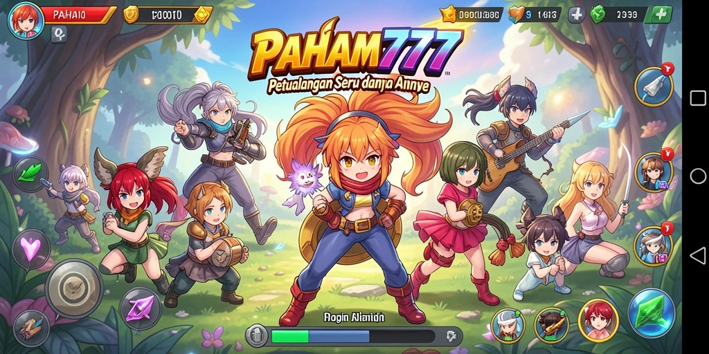 Tampilan menarik gameplay PAHAM777 dalam dunia Anime yang penuh warna.