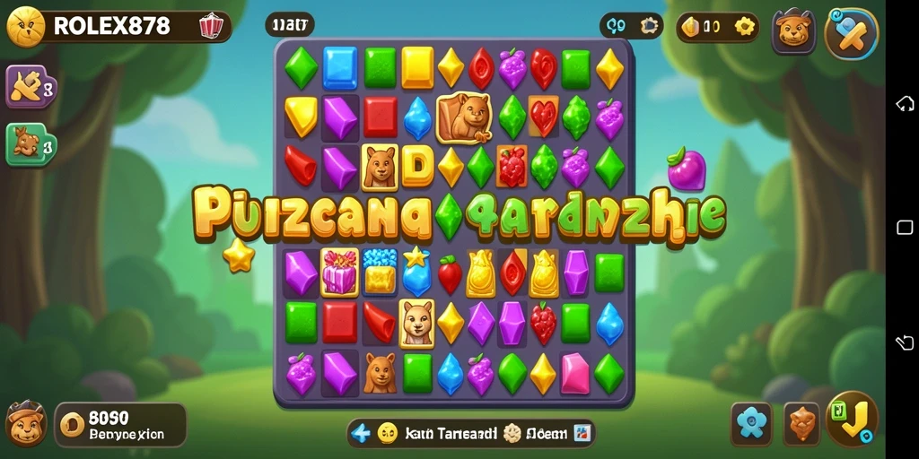 Screenshot gameplay <strong>ROLEX878</strong> dengan grafis dan tantangan mencocokkan yang menarik.