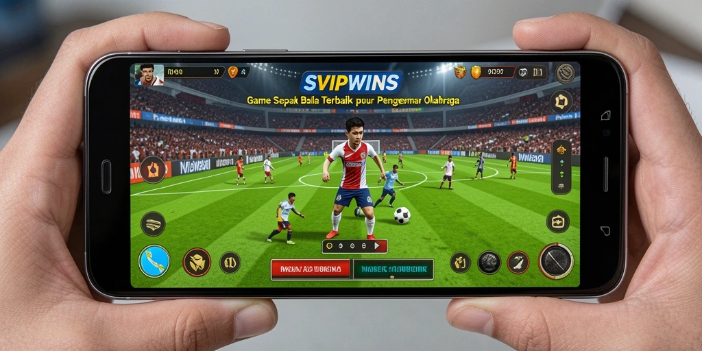 Tampilan gameplay menegangkan dalam SVIPWINS saat bertanding di lapangan.