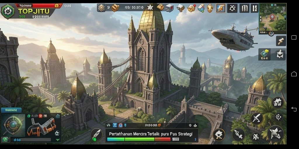 Tampilan gameplay seru dari game Tower Defense TOPJITU.
