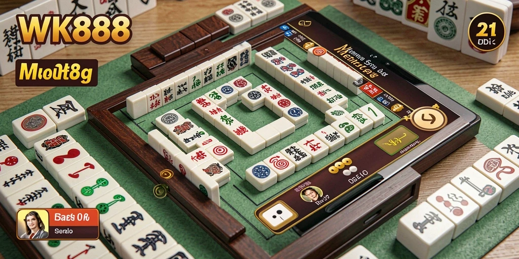Tampilan gameplay seru dan menarik dalam permainan Mahjong.